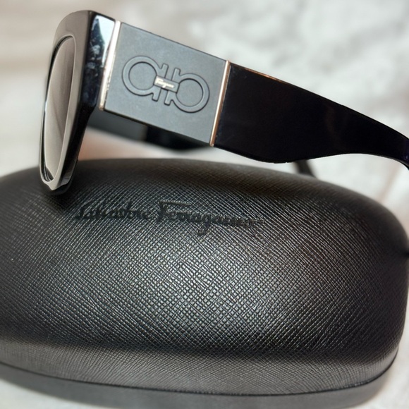 Salvatore Ferragamo Black Designer Sunglasses